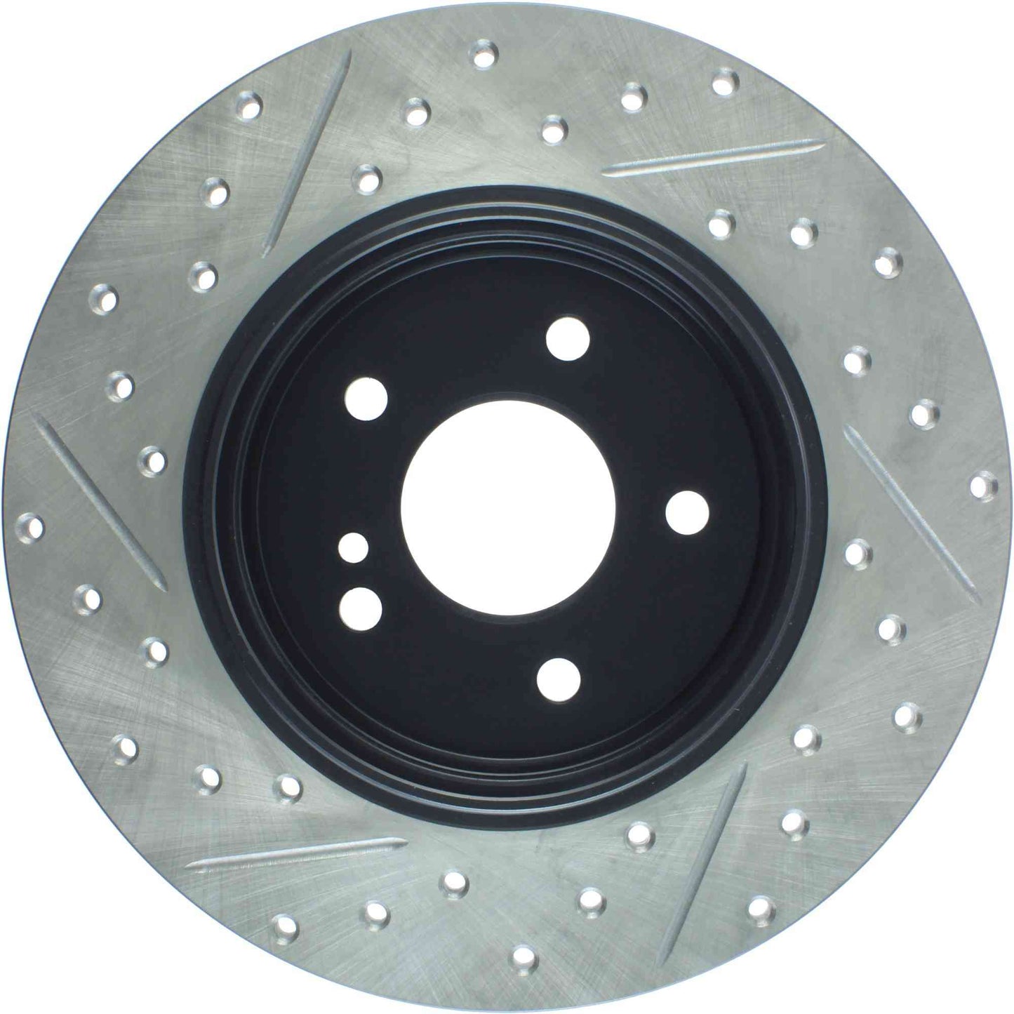 StopTech Mercedes Benz C Series/E Series/SLK Series Rear Left Slotted & Drilled Rotor 127.35034L