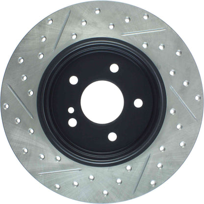 StopTech Mercedes Benz C Series/E Series/SLK Series Rear Left Slotted & Drilled Rotor 127.35034L