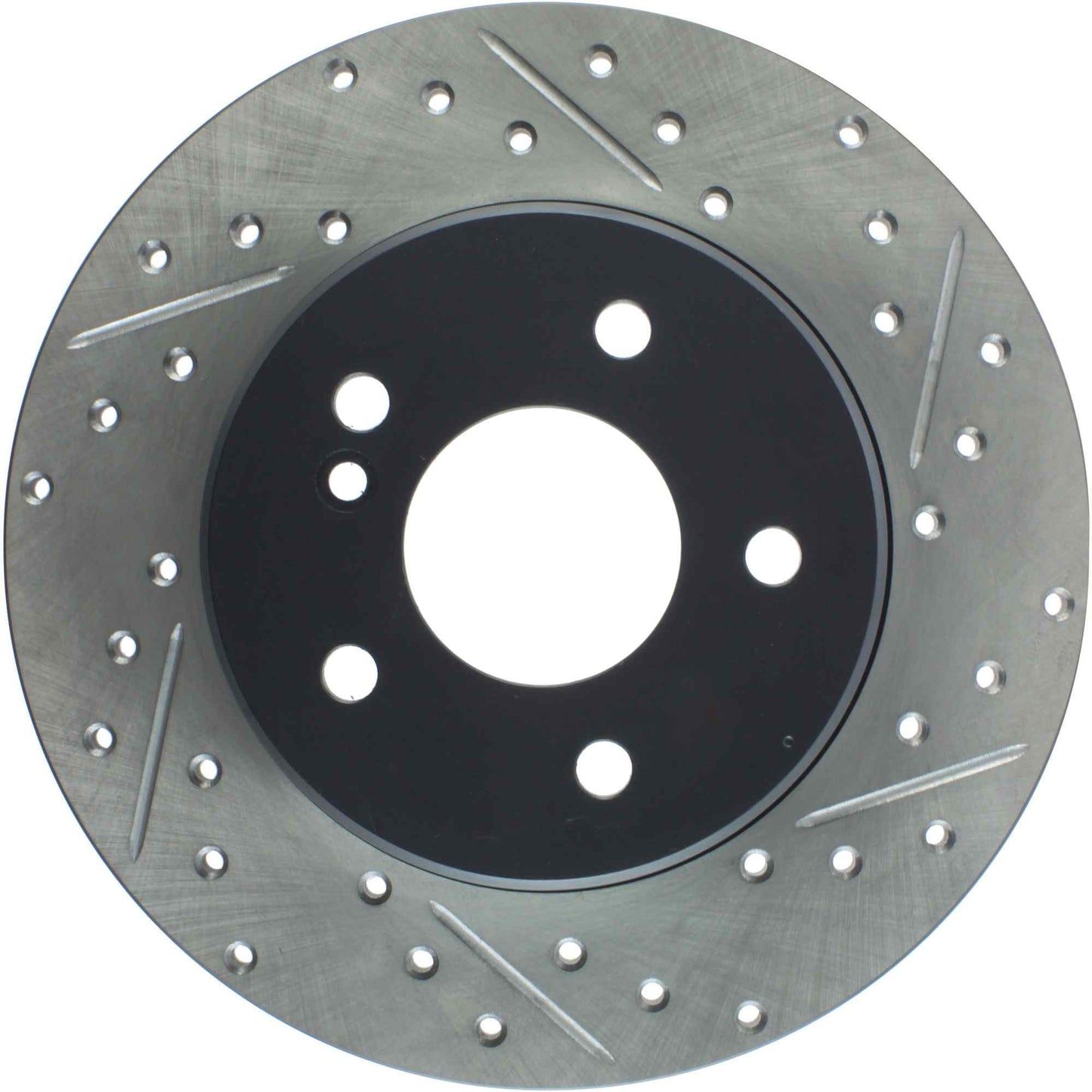 StopTech Mercedes Benz C Series/E Series/SLK Series Rear Left Slotted & Drilled Rotor 127.35034L