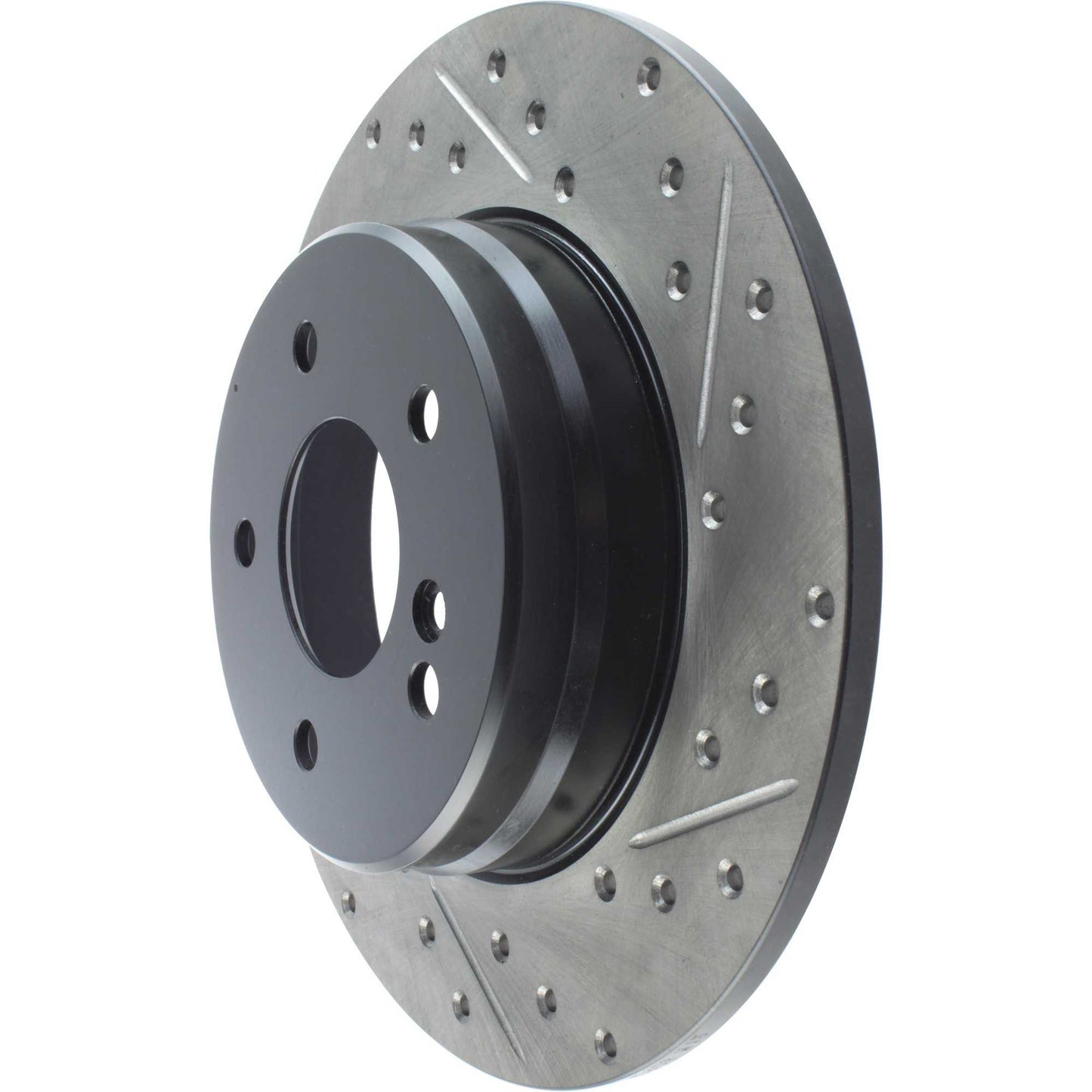 StopTech Mercedes Benz C Series/E Series/SLK Series Rear Left Slotted & Drilled Rotor 127.35034L