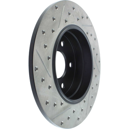 StopTech Mercedes Benz C Series/E Series/SLK Series Rear Left Slotted & Drilled Rotor 127.35034L