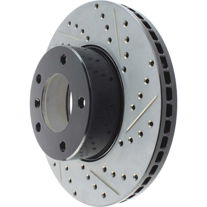 StopTech Sport Drilled/Slotted Brake Rotor; Front Left