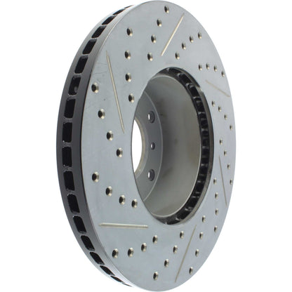 StopTech Sport Drilled/Slotted Brake Rotor; Front Left