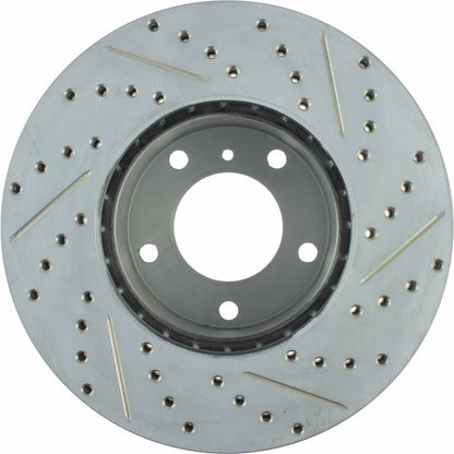 StopTech Sport Drilled/Slotted Brake Rotor; Front Right