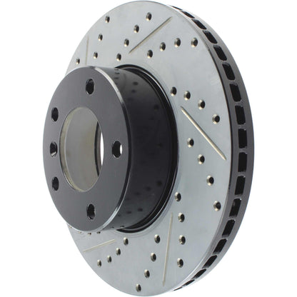 StopTech Sport Drilled/Slotted Brake Rotor; Front Right