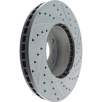 StopTech Sport Drilled/Slotted Brake Rotor; Front Right