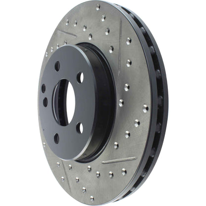 StopTech Sport Drilled/Slotted Brake Rotor; Front Left