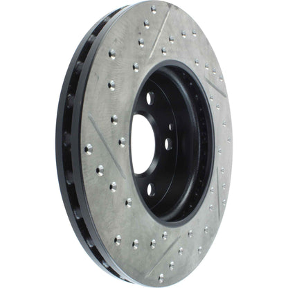 StopTech Sport Drilled/Slotted Brake Rotor; Front Left