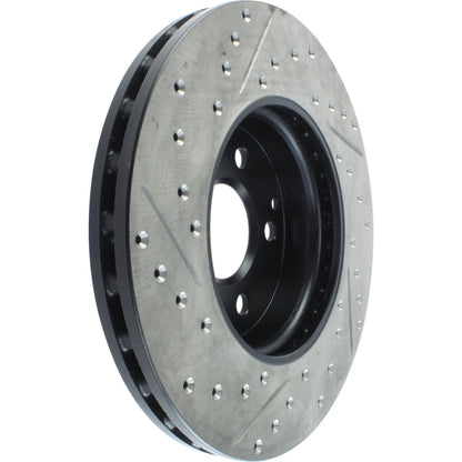 StopTech Sport Drilled/Slotted Brake Rotor; Front Left