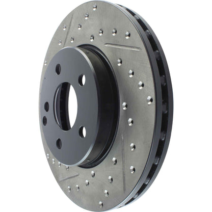 StopTech Sport Drilled/Slotted Brake Rotor; Front Right