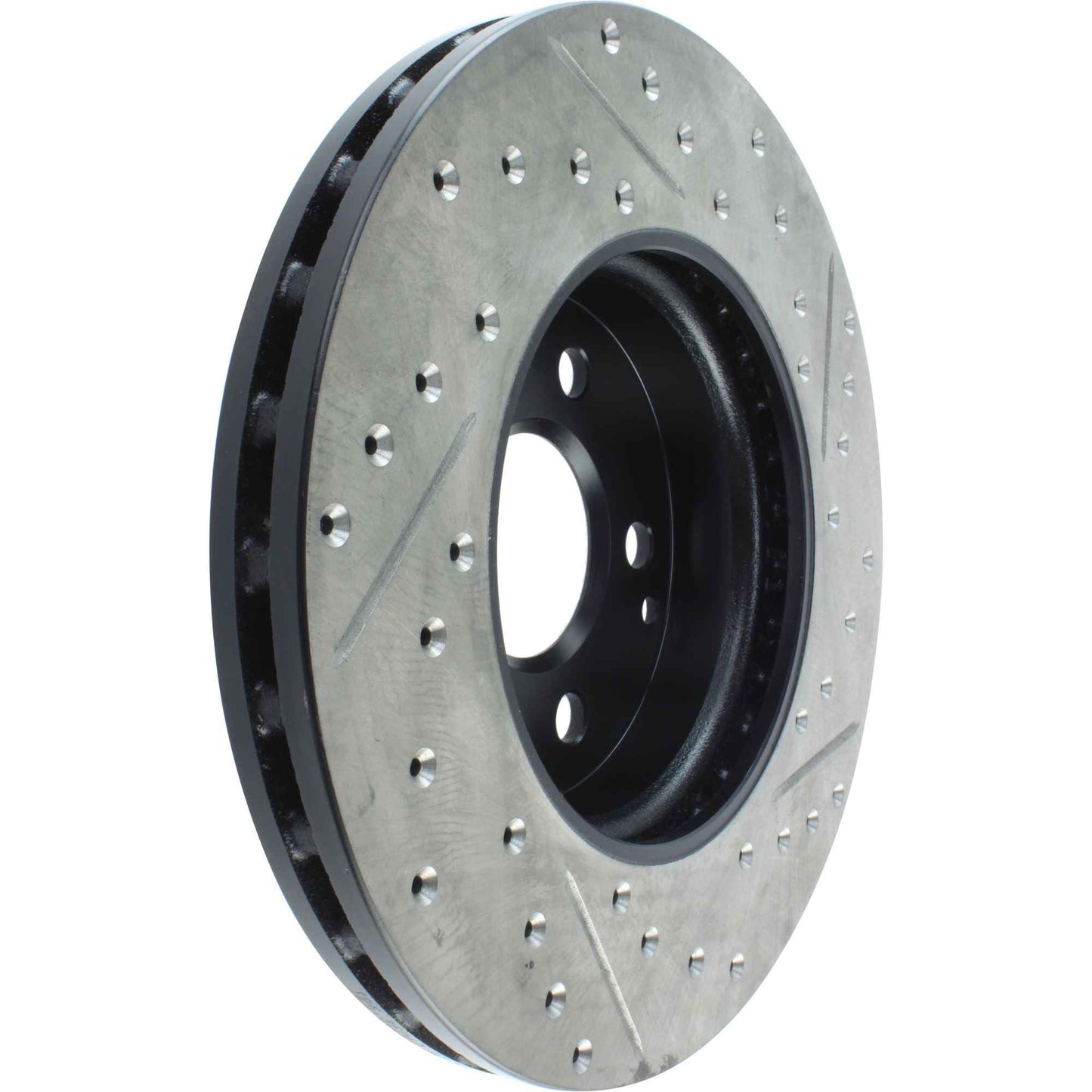 StopTech Sport Drilled/Slotted Brake Rotor; Front Right