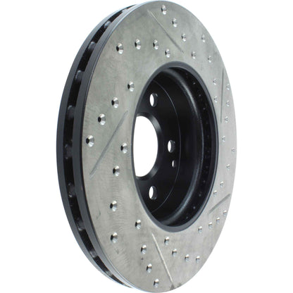 StopTech Sport Drilled/Slotted Brake Rotor; Front Right
