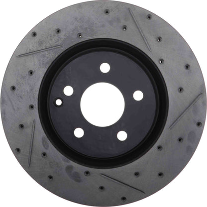 StopTech 05-09 Mercedes Benz CLS500/CLS550 / 09 E500/E550 Slotted & Drilled Left Front Rotors 127.35080L
