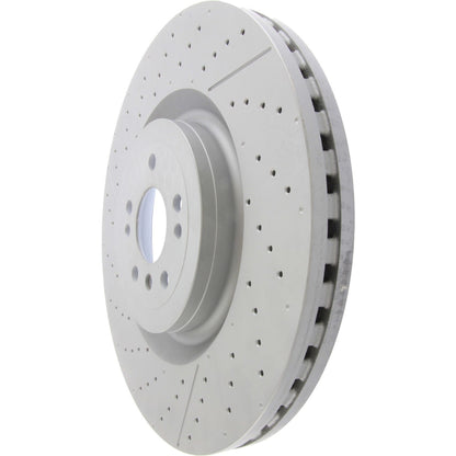 Centric Parts Disc Brake Rotor Premium OE Style Drilled and Slotted with Electro Coating for 2013-2016 Mercedes-Benz GL63 AMG, 2017-2019 GLE43/GLE63/GLS63/GLS550, 2012-2015 ML63 AMG