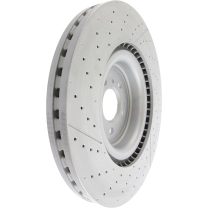 Centric Parts Disc Brake Rotor Premium OE Style Drilled and Slotted with Electro Coating for 2013-2016 Mercedes-Benz GL63 AMG, 2017-2019 GLE43/GLE63/GLS63/GLS550, 2012-2015 ML63 AMG