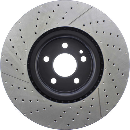 Stoptech Centric 14-19 Mercedes CLA45 AMG / 14-19 Mercedes GLA45 AMG Slotted & Drilled Frt Sport Brake Rotor 127.35158