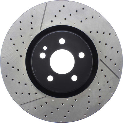 Stoptech Centric 14-19 Mercedes CLA45 AMG / 14-19 Mercedes GLA45 AMG Slotted & Drilled Frt Sport Brake Rotor 127.35158