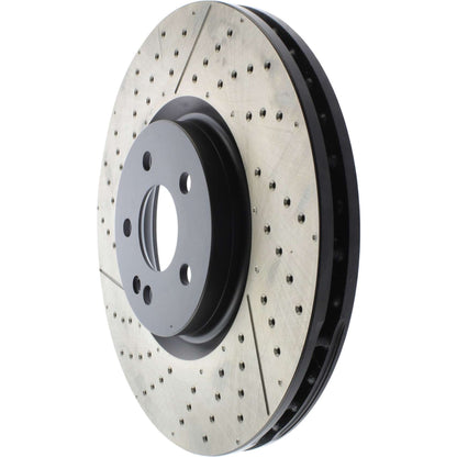 Stoptech Centric 14-19 Mercedes CLA45 AMG / 14-19 Mercedes GLA45 AMG Slotted & Drilled Frt Sport Brake Rotor 127.35158