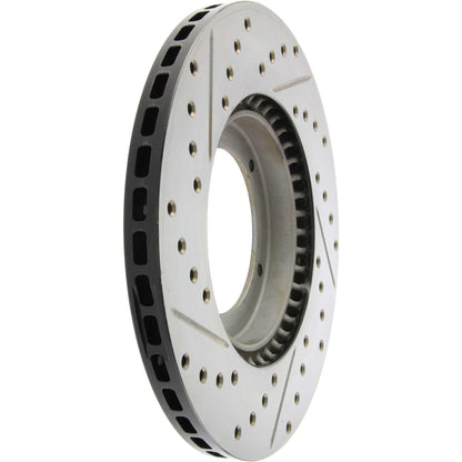 StopTech 65-88 Porsche 944 (Exc Turbo) Slotted & Drilled Left Front Rotor 127.37001L