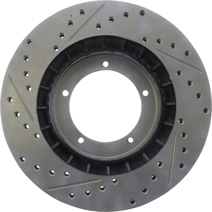 StopTech Sport Drilled/Slotted Brake Rotor; Front Left
