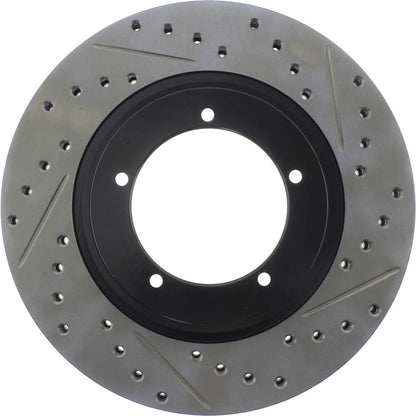 StopTech Sport Drilled/Slotted Brake Rotor; Front Left