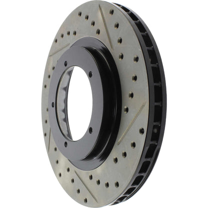 StopTech Sport Drilled/Slotted Brake Rotor; Front Left