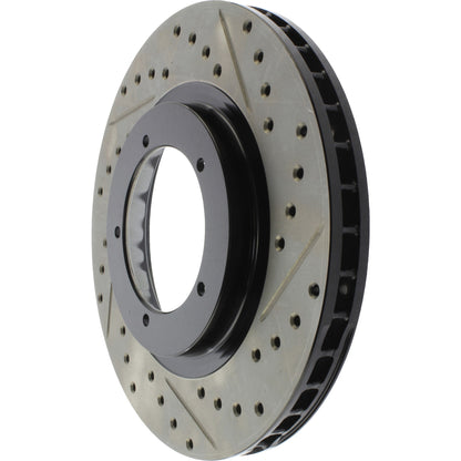 StopTech Sport Drilled/Slotted Brake Rotor; Front Left