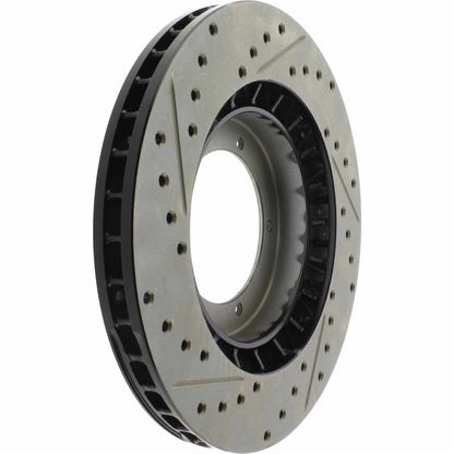 StopTech Sport Drilled/Slotted Brake Rotor; Front Left