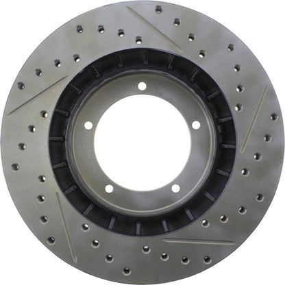 StopTech Sport Drilled/Slotted Brake Rotor; Front Right