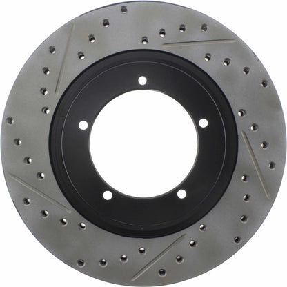 StopTech Sport Drilled/Slotted Brake Rotor; Front Right
