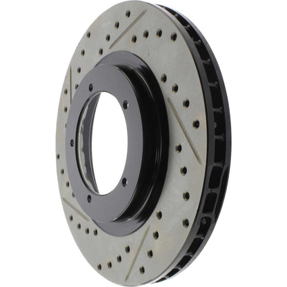 StopTech Sport Drilled/Slotted Brake Rotor; Front Right