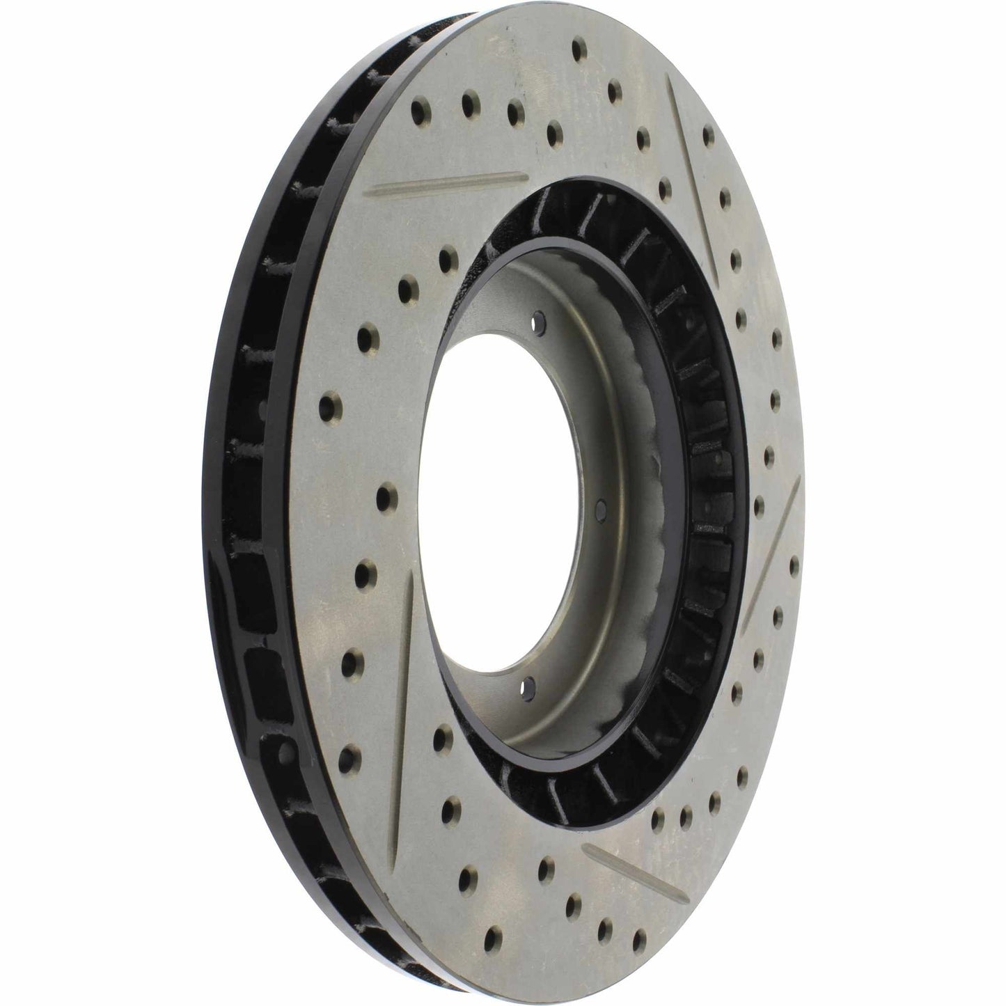 StopTech Sport Drilled/Slotted Brake Rotor; Front Right