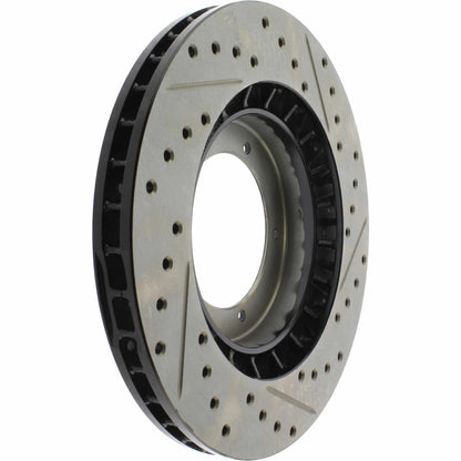 StopTech Sport Drilled/Slotted Brake Rotor; Front Right