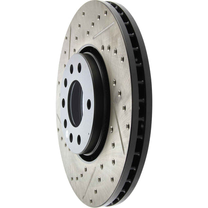 StopTech 03-09 Saab 9-3 Slotted & Drilled Right Front Rotor 127.38017R