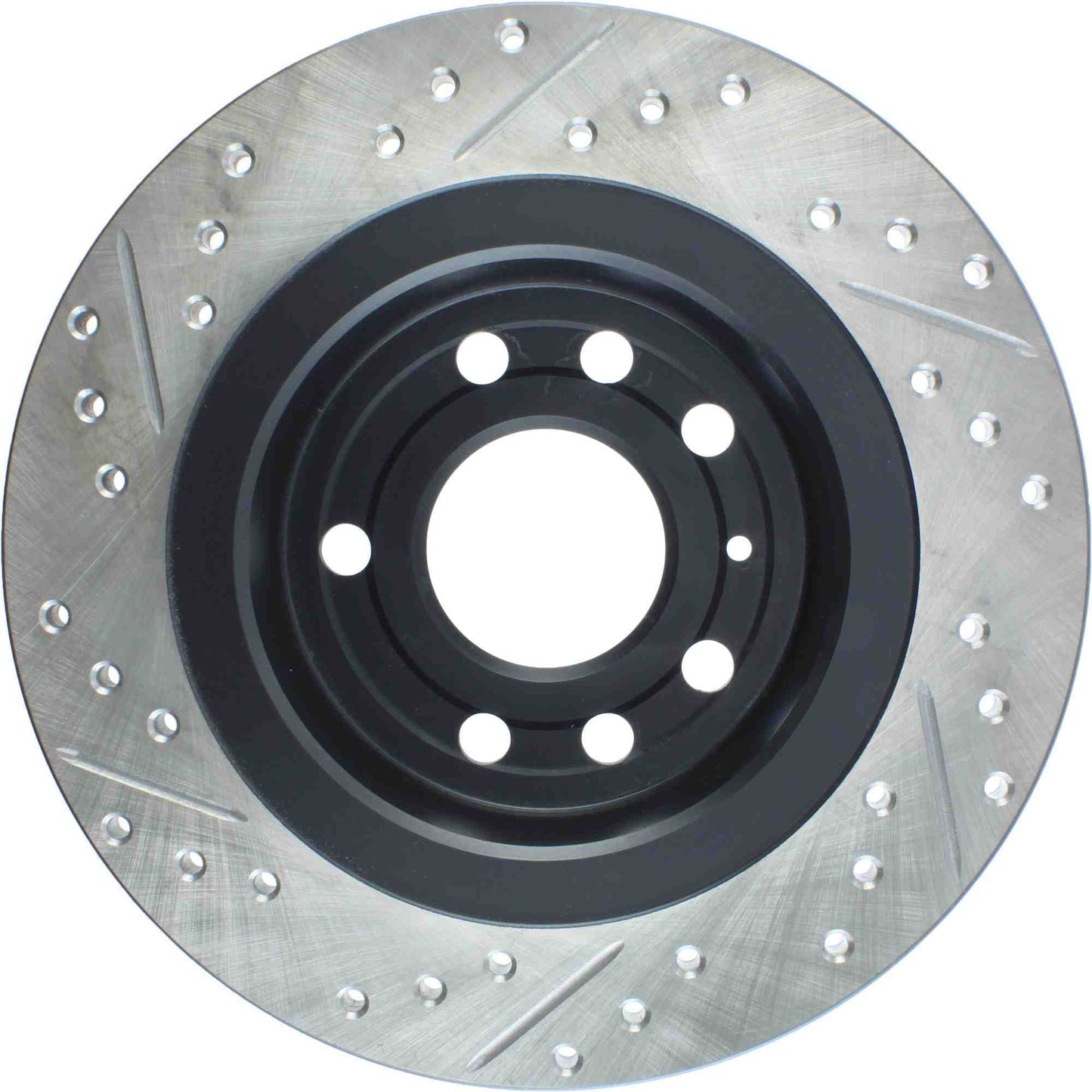 StopTech 03-12 Saab 9-3/9-3X Slotted & Drilled Left Rear Rotor 127.38018L