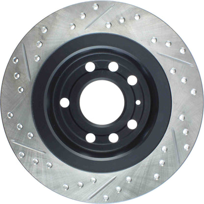 StopTech 03-12 Saab 9-3/9-3X Slotted & Drilled Left Rear Rotor 127.38018L