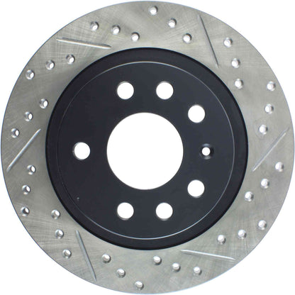 StopTech 03-12 Saab 9-3/9-3X Slotted & Drilled Left Rear Rotor 127.38018L