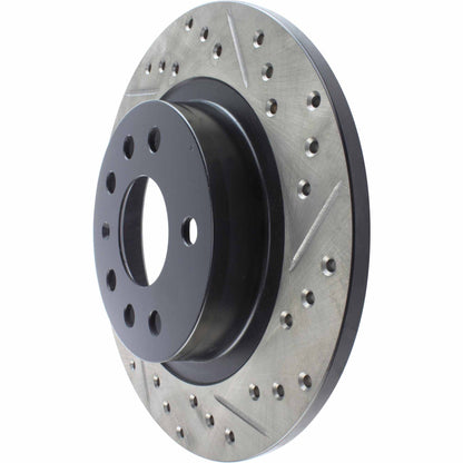 StopTech 03-12 Saab 9-3/9-3X Slotted & Drilled Left Rear Rotor 127.38018L