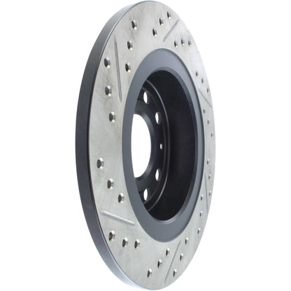 StopTech 03-12 Saab 9-3/9-3X Slotted & Drilled Left Rear Rotor 127.38018L