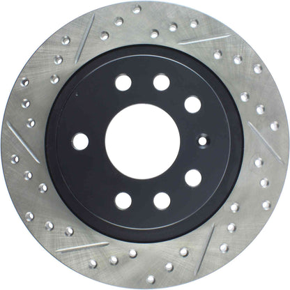 StopTech 03-12 Saab 9-3/9-3X Slotted & Drilled Right Rear Rotor 127.38018R