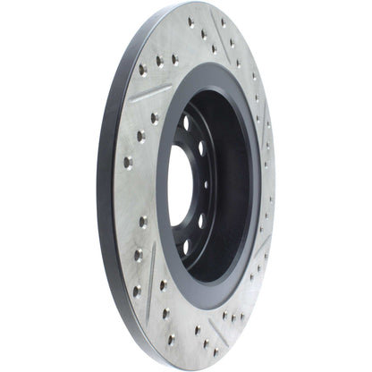 StopTech 03-12 Saab 9-3/9-3X Slotted & Drilled Right Rear Rotor 127.38018R
