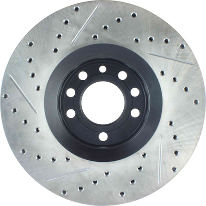 StopTech Sport Drilled/Slotted Brake Rotor; Front Left