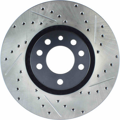 StopTech Sport Drilled/Slotted Brake Rotor; Front Left