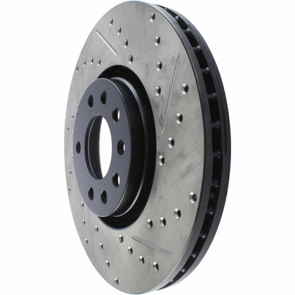 StopTech Sport Drilled/Slotted Brake Rotor; Front Left