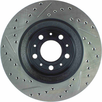 StopTech Sport Drilled/Slotted Brake Rotor; Front Left