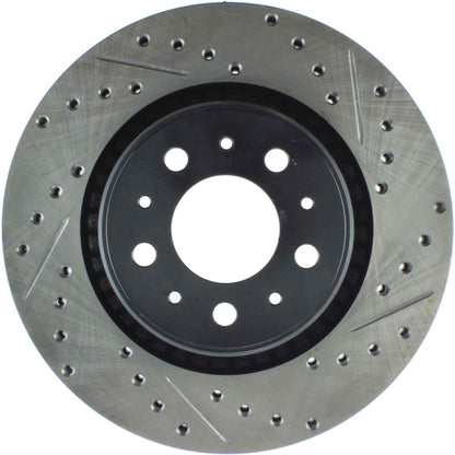 StopTech Sport Drilled/Slotted Brake Rotor; Front Left