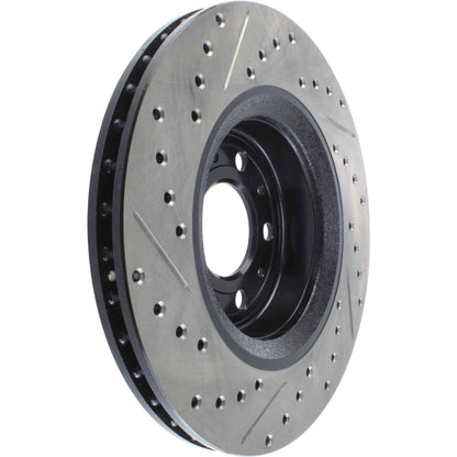 StopTech Sport Drilled/Slotted Brake Rotor; Front Left