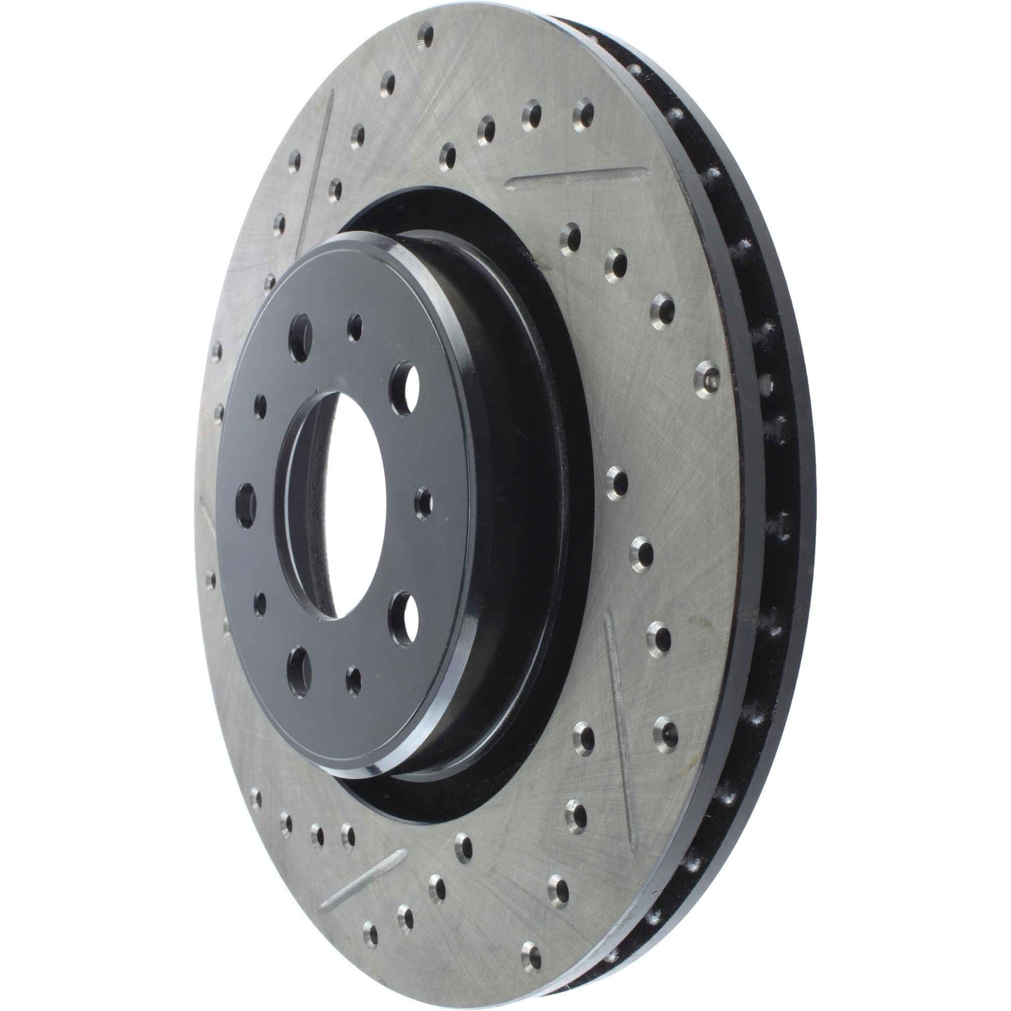 StopTech Sport Drilled/Slotted Brake Rotor; Front Right