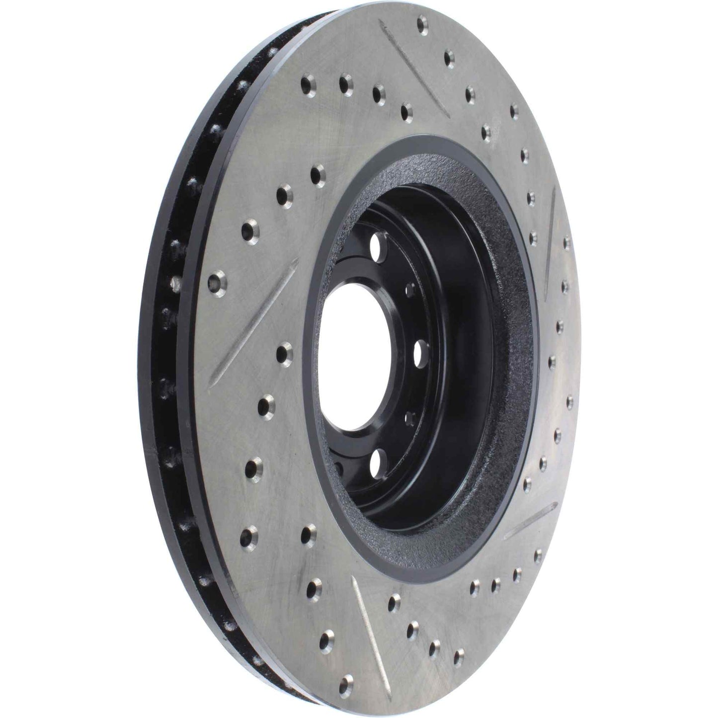 StopTech Sport Drilled/Slotted Brake Rotor; Front Right