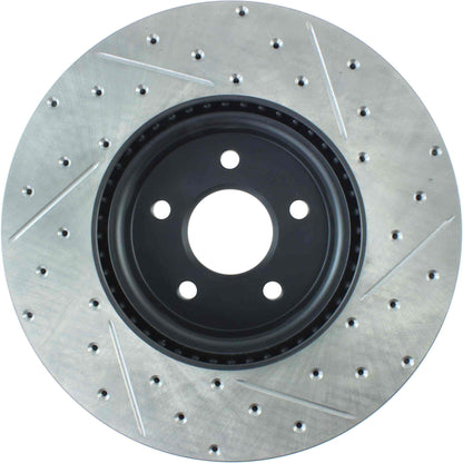 StopTech Slotted & Drilled Sport Front Right Cryo Brake Rotor 13-14 Ford Escape 127.39038CR
